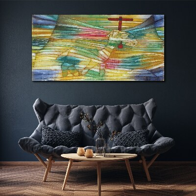 Animal in a colorful landscape Canvas wall art