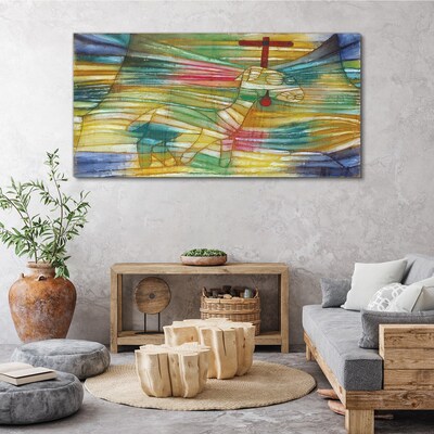 Animal in a colorful landscape Canvas wall art