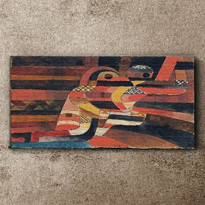Abstract dance of colorful forms Print on canvas