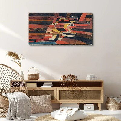 Abstract dance of colorful forms Print on canvas