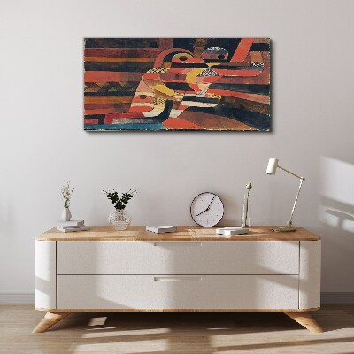 Abstract dance of colorful forms Print on canvas