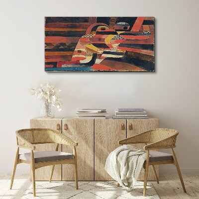 Abstract dance of colorful forms Print on canvas