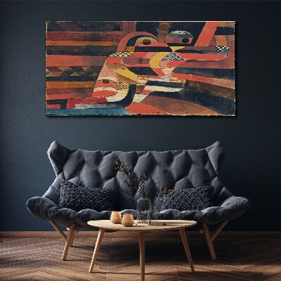 Abstract dance of colorful forms Print on canvas