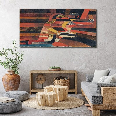 Abstract dance of colorful forms Print on canvas