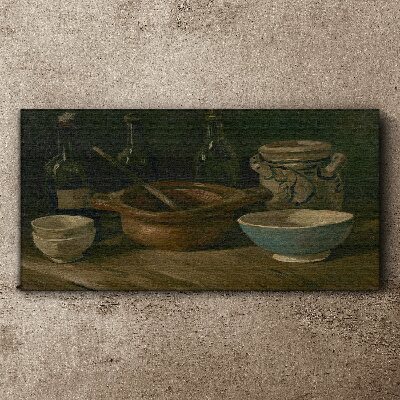 Still life with vessels Print on canvas