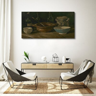 Still life with vessels Print on canvas