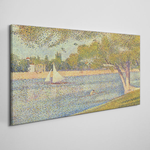 Sails on calm water Print on canvas
