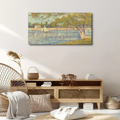 Sails on calm water Print on canvas