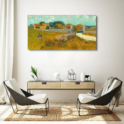 Countryside landscapes in the sun Print on canvas