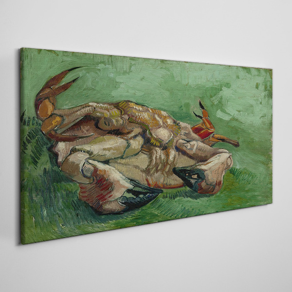 Crab lying on its back Canvas wall art