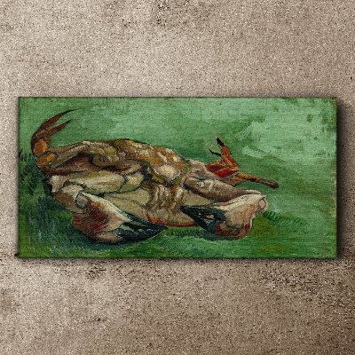 Crab lying on its back Canvas wall art