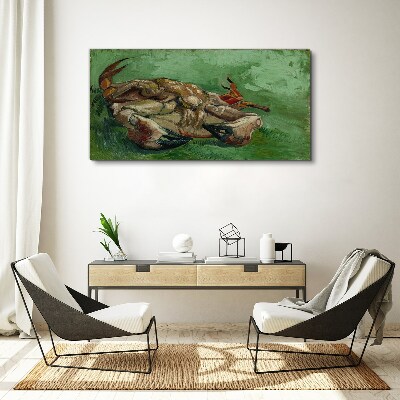 Crab lying on its back Canvas wall art