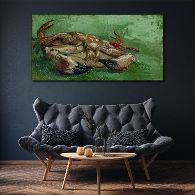 Crab lying on its back Canvas wall art