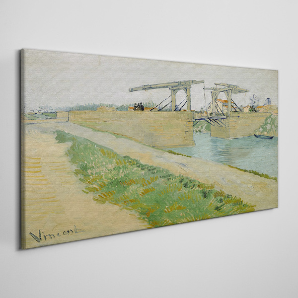 Bridges over water Print on canvas