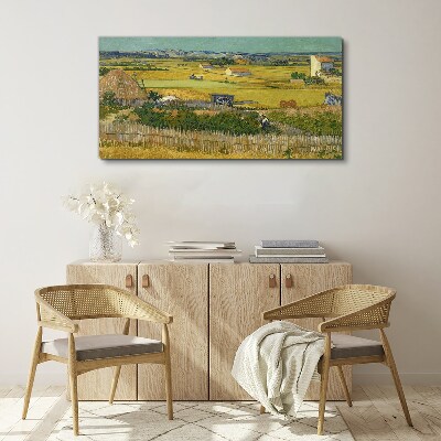 Wheat field Canvas wall art