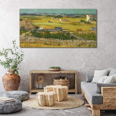 Wheat field Canvas wall art