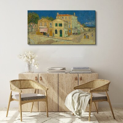 Landscape of a town in the sun Canvas wall art