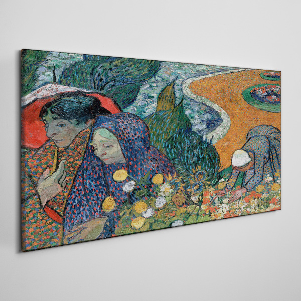 Women in the garden Print on canvas