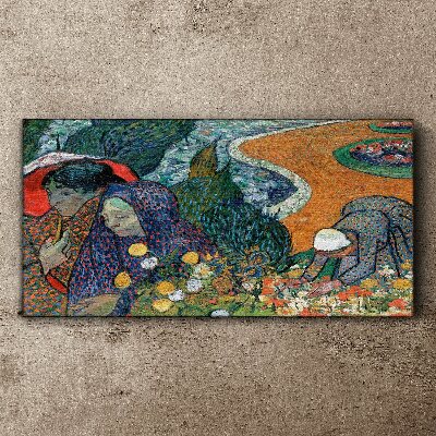 Women in the garden Print on canvas