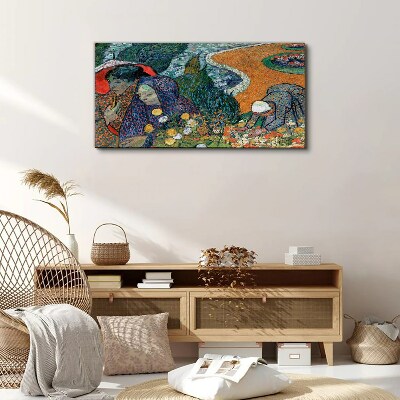 Women in the garden Print on canvas