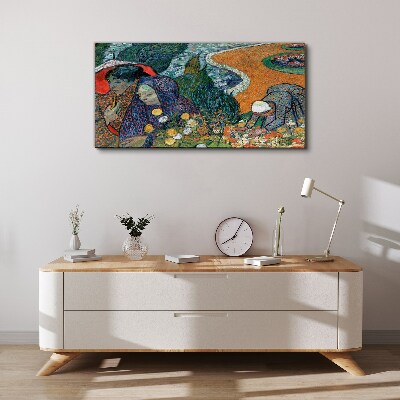 Women in the garden Print on canvas
