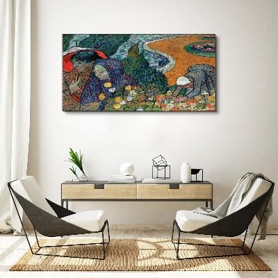 Women in the garden Print on canvas