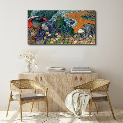 Women in the garden Print on canvas