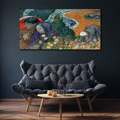 Women in the garden Print on canvas
