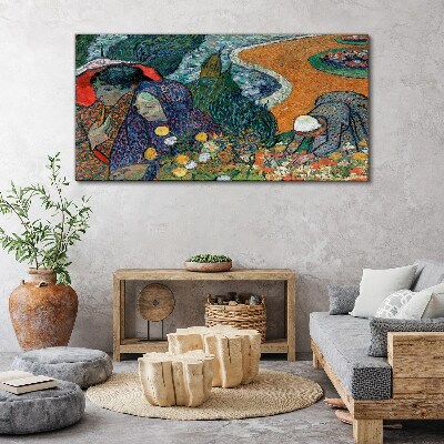 Women in the garden Print on canvas