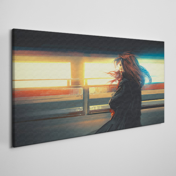 Reflections in the city light Canvas wall art