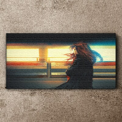 Reflections in the city light Canvas wall art