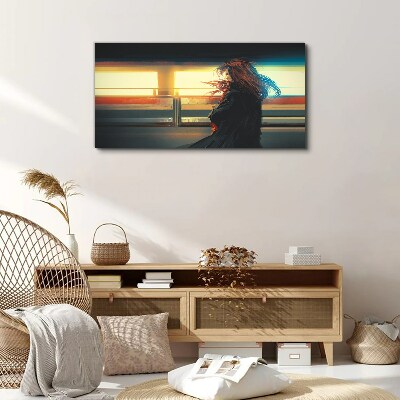 Reflections in the city light Canvas wall art