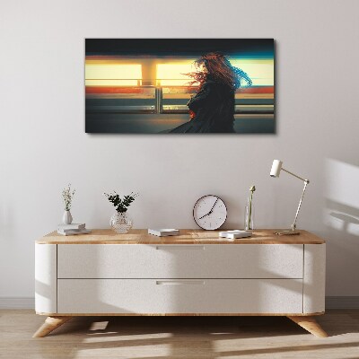 Reflections in the city light Canvas wall art