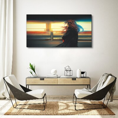 Reflections in the city light Canvas wall art