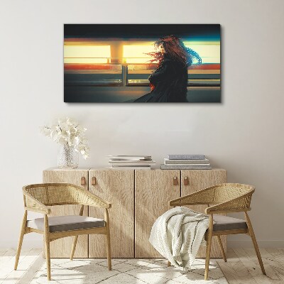 Reflections in the city light Canvas wall art