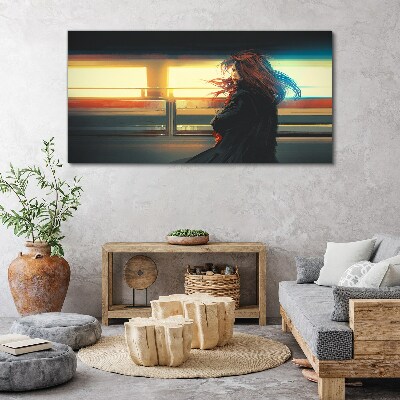 Reflections in the city light Canvas wall art