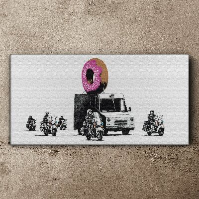 Donuts police banksy Canvas print