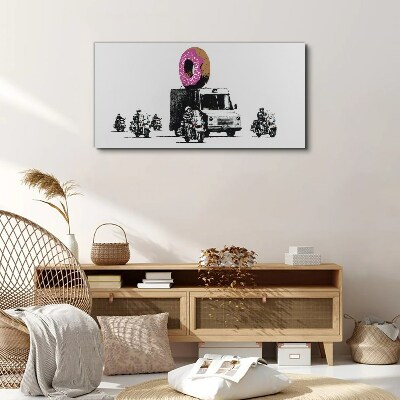 Donuts Police Banksy Print on canvas