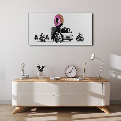 Donuts Police Banksy Print on canvas