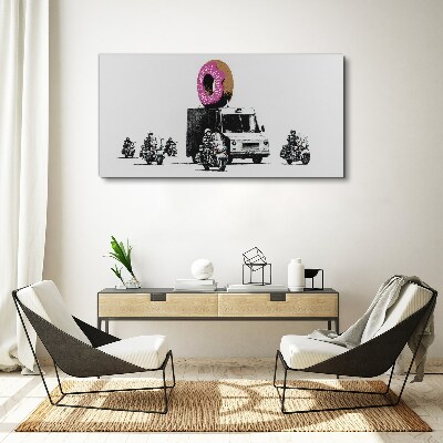 Donuts Police Banksy Print on canvas