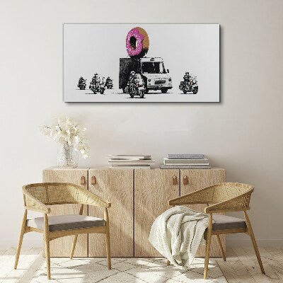 Donuts Police Banksy Print on canvas