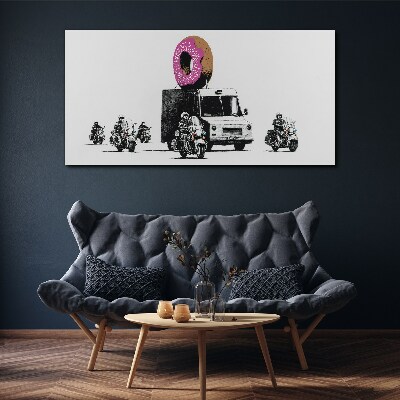 Donuts Police Banksy Print on canvas