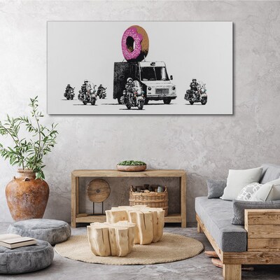 Donuts Police Banksy Print on canvas