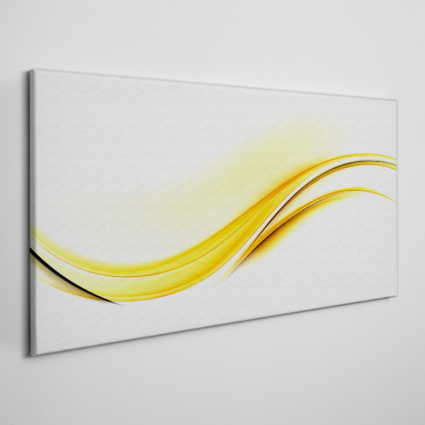 Waves of Yellow Light Print on canvas