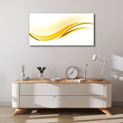 Waves of Yellow Light Print on canvas