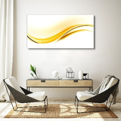 Waves of Yellow Light Print on canvas