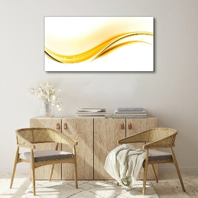 Waves of Yellow Light Print on canvas