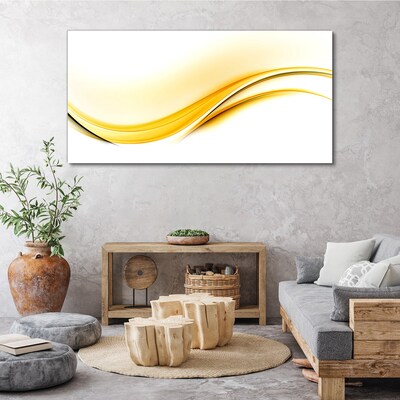 Waves of Yellow Light Print on canvas