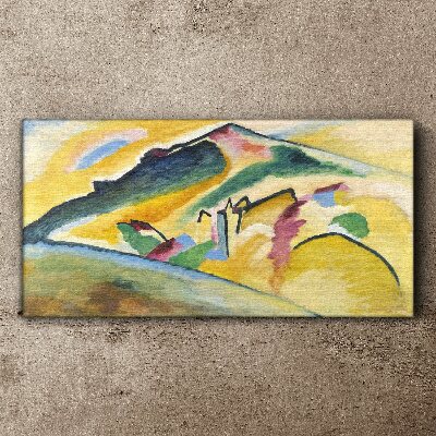 The colors of the mountain landscape Print on canvas