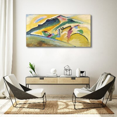 The colors of the mountain landscape Print on canvas